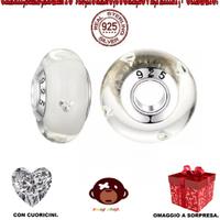 Charm Argento S925 vetro murano cuore brads