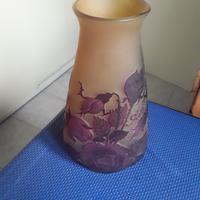 Vaso in vetro Cammeo di Èmile Gallè originale 