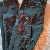 Jeans neri strappati tg s  pari al nuovo