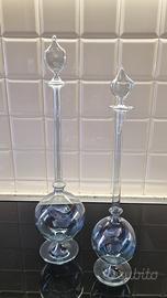 Set 2 vasetti in vetro soffiato