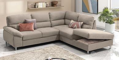 Divano  angolare e camera da letto