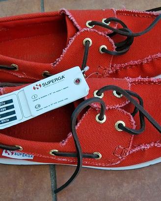 superga mocassini rosso tg41