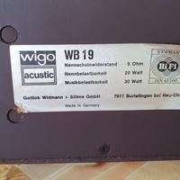 Casse Wigo WB 19 in legno 1972