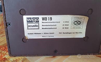 Casse Wigo WB 19 in legno 1972