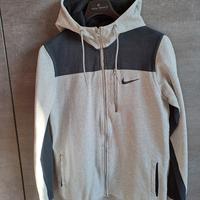 felpa nera e grigia Nike uomo con cappuccio