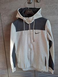 felpa nera e grigia Nike uomo con cappuccio