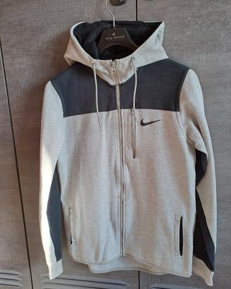 felpa nera e grigia Nike uomo con cappuccio