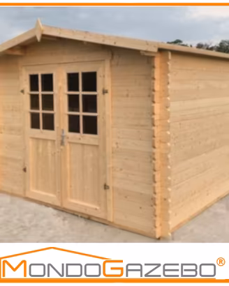 Casetta legno nordico Ambra gazebo 340x340 34 mm