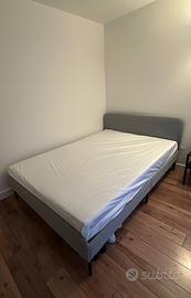 Letto Matrimoniale 140x200 con marerassgrigio ikea