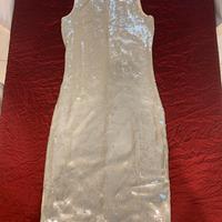 Vestito paillettes argento