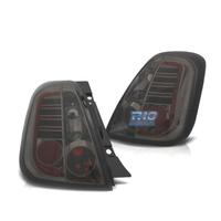 FANALI FIAT 500 07-15 LED FONDO CROMATO FUME