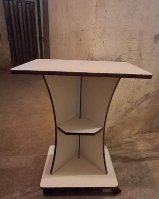 tavolino anni 70 bianco 