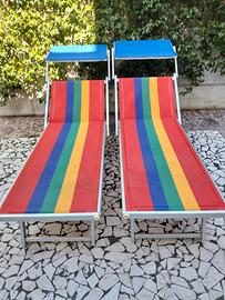 Coppia di lettini prendisole