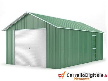 Baracca cantiere box 438x724 con saracinesca verde