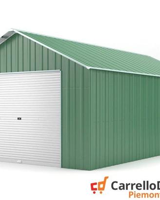Baracca cantiere box 438x724 con saracinesca verde