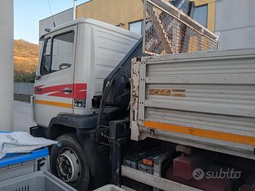 Camion ribaltabile con gru