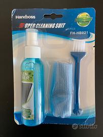 Kit per la pulizia di tastiere pc, lenti e schermi