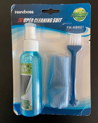 Kit per la pulizia di tastiere pc, lenti e schermi