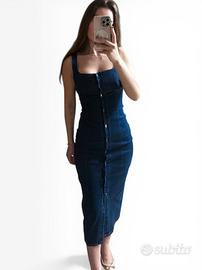 Abito in denim con bottoni anteriori 😍