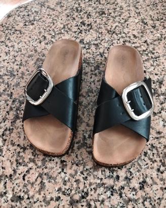 Sandali ciabatta nere eleganti n.37 comodissime