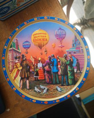 Scatola di latta contenitore Silver Crane