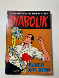 Diabolik XXVII N. 9 - "Diabolik deve morire" 1988