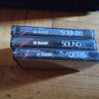 3x audio cassette basf sound 90, registrate