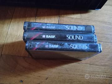 3x audio cassette basf sound 90, registrate