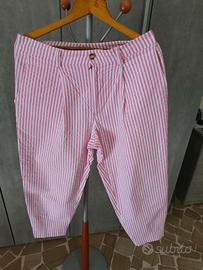 Pantaloni Blu Studio Napoli 100% Cotone Seersucker