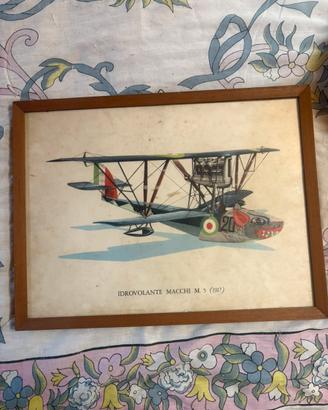 Stampa vintage Idrovolante Macchi M.5 1917
