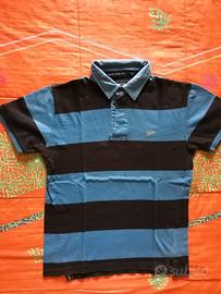 Polo a righe maniche corte