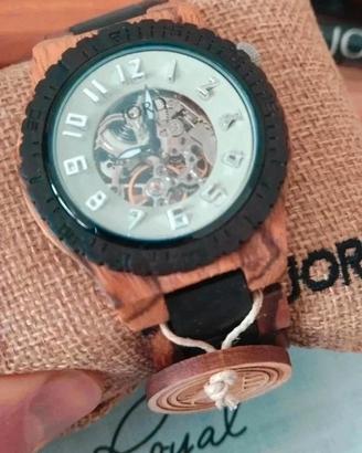 Orologio in legno zebrano 