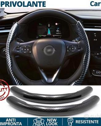 COPRIVOLANTE per OPEL Effetto FIBRA CARBONIO Nero