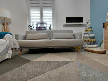 Elvis - Divano clic clac a 4 posti grigio chiaro