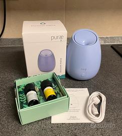 Diffusore ad ultrasuoni Purae + 2 oli essenziali