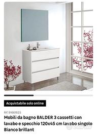 mobile bagno con specchio 120cm nuovo mai usato!!