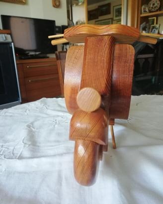 Modellino moto vespa in legno