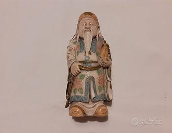 Dio cinese della felicità - statuina in ceramica