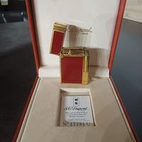 Accendino S.T. Dupont ligne 2 oro e lacca rossa