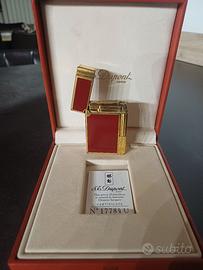 Accendino S.T. Dupont ligne 2 oro e lacca rossa