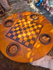 tavolo da gioco a colonna fine 900