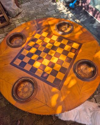 tavolo da gioco a colonna fine 900