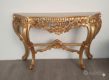 Elegante Set Ingresso Barocco: Consolle con Piano 
