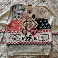 Maglione donna in cotone ricamato a mano taglia 46