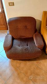 poltrona vintage  marrone+nero