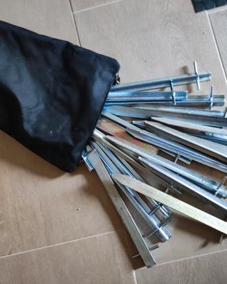 20 Picchetti robusti a T zincati 30cm