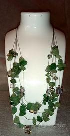 Collana di avventurina e cristalli