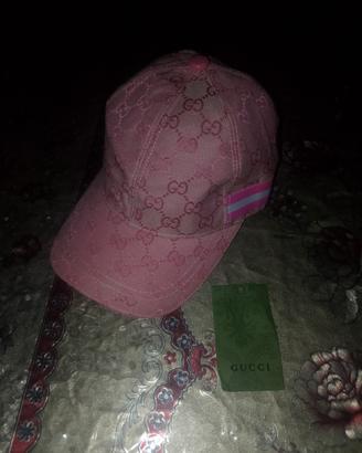 Cappellino Gucci GG Canvas Rosa 🧢