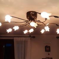 lampadario  in ferro battuto 