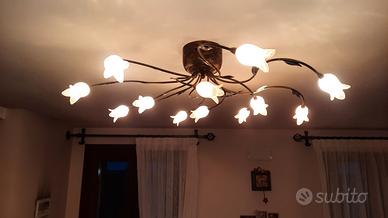 lampadario  in ferro battuto 